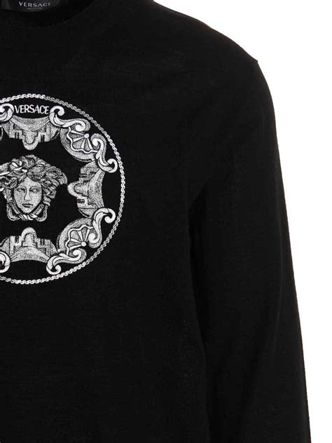 Versace Embroidered Logo Crew Sweat 